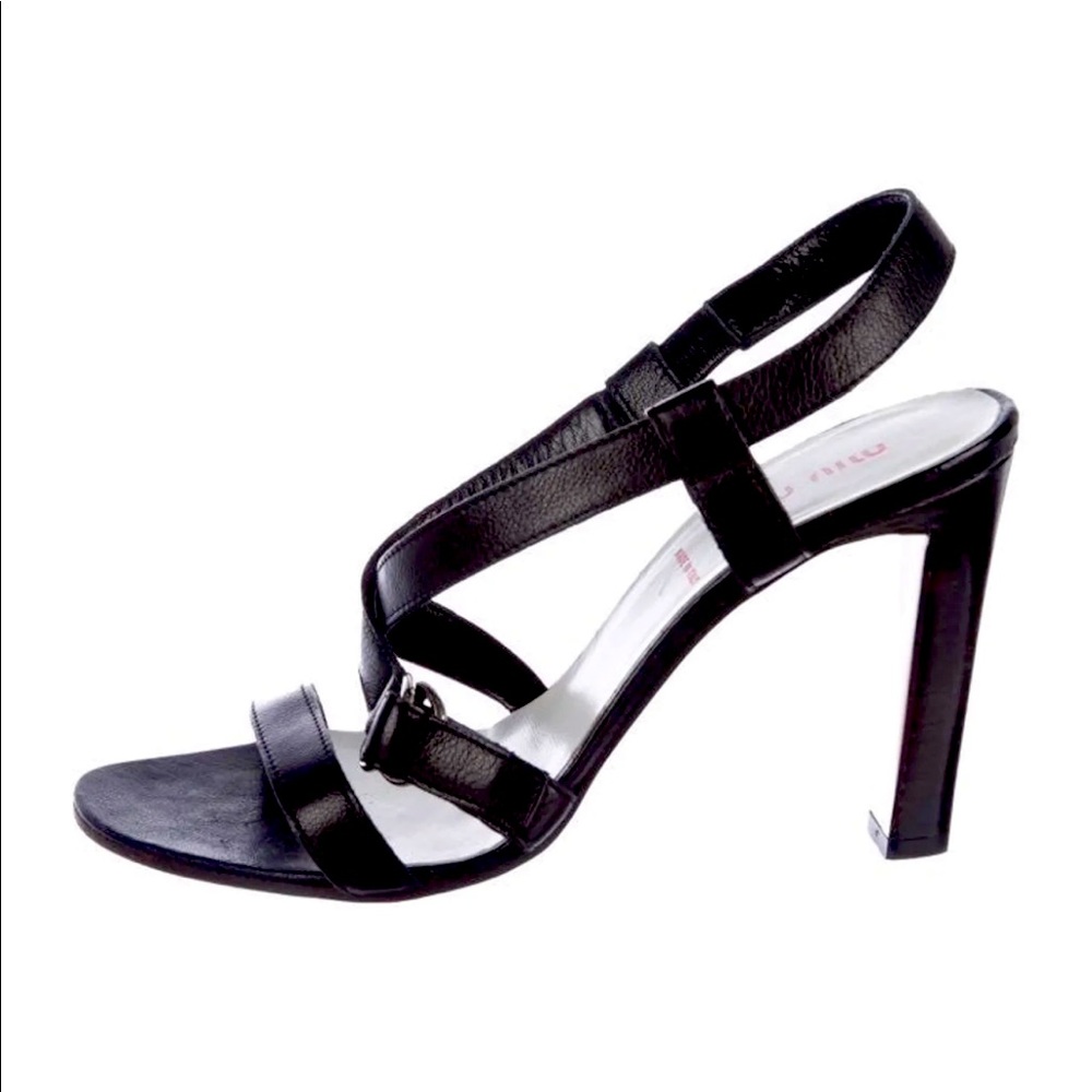 Black strappy Miu Miu heels